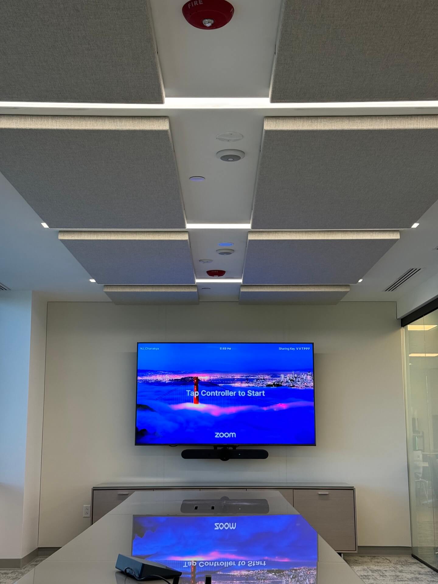 Acoustic Ceiling Panels and Upholstery Wall